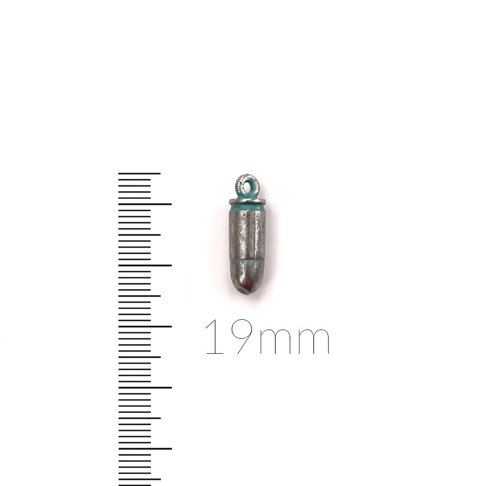 alt="elements of antiquity artisan verdigris bullet charm"