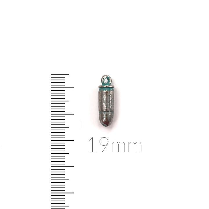 alt="elements of antiquity artisan verdigris bullet charm"