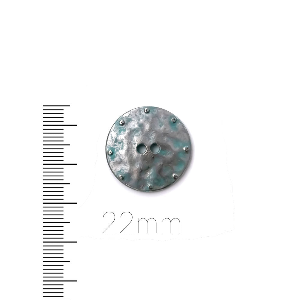 alt="artisan verdigris large textured button"