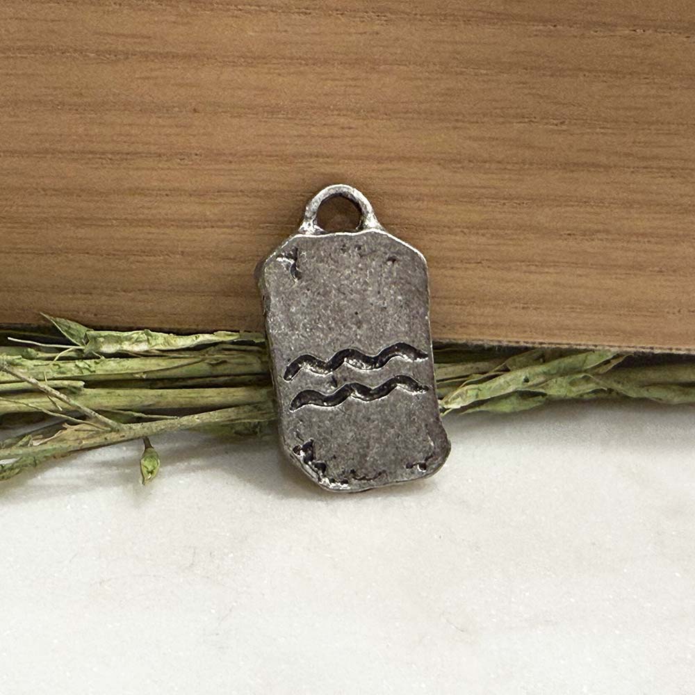 Antique Pewter Zodiac Tag Pendants