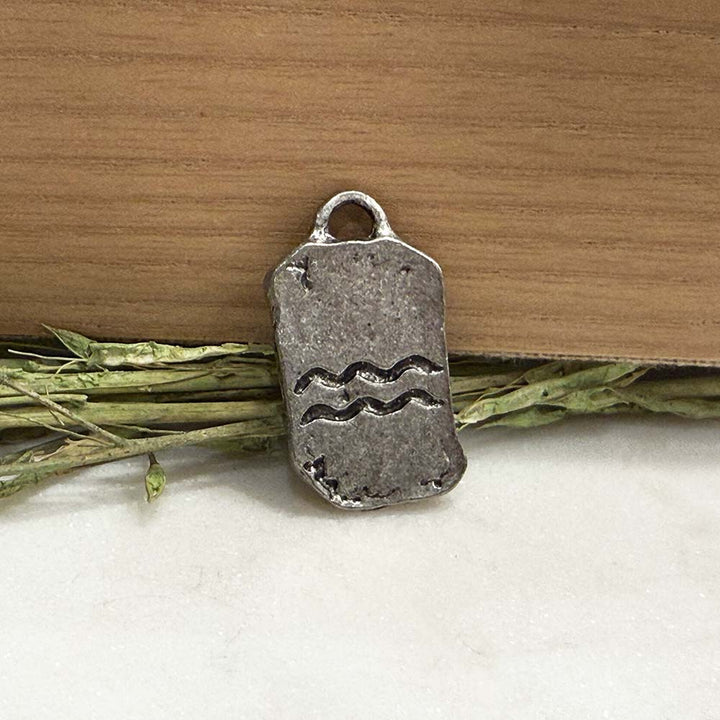 Antique Pewter Zodiac Tag Pendants