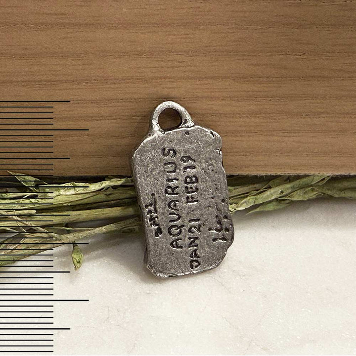 Antique Pewter Zodiac Tag Pendants