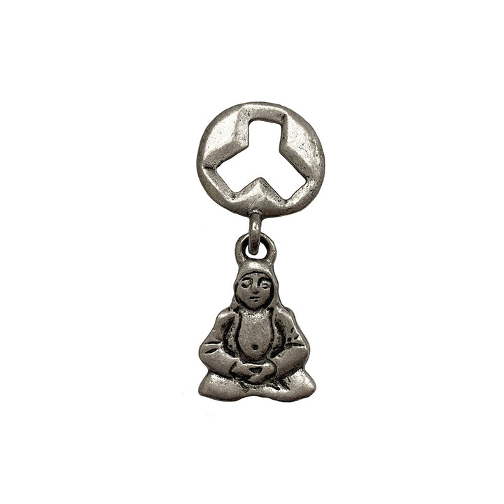 Antique Pewter Matte Buddha Pendant