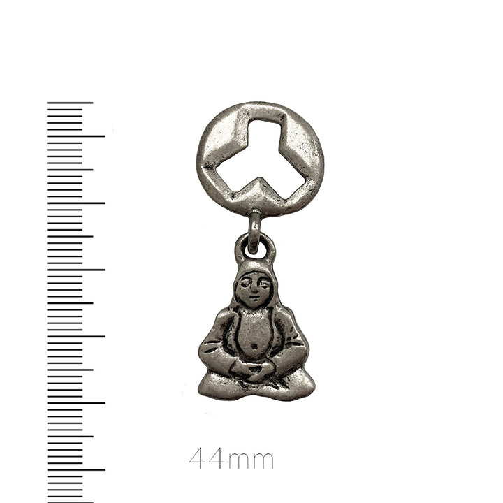 Antique Pewter Matte Buddha Pendant