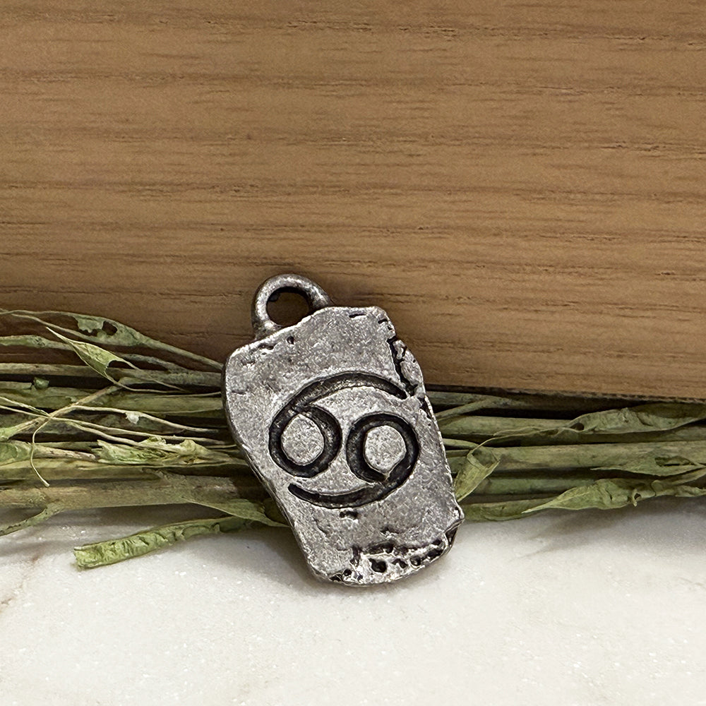 Antique Pewter Zodiac Tag Pendants