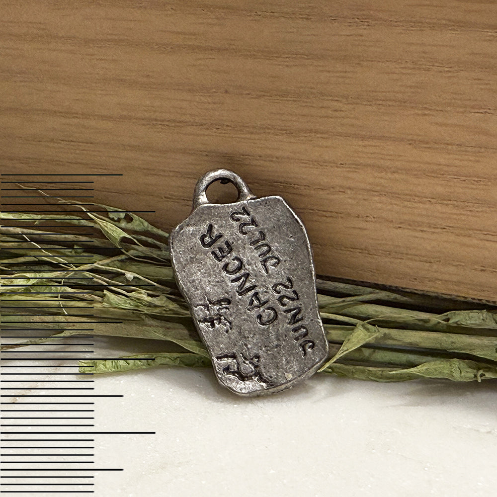 Antique Pewter Zodiac Tag Pendants