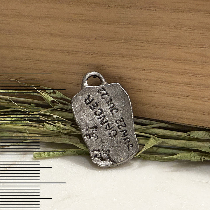 Antique Pewter Zodiac Tag Pendants