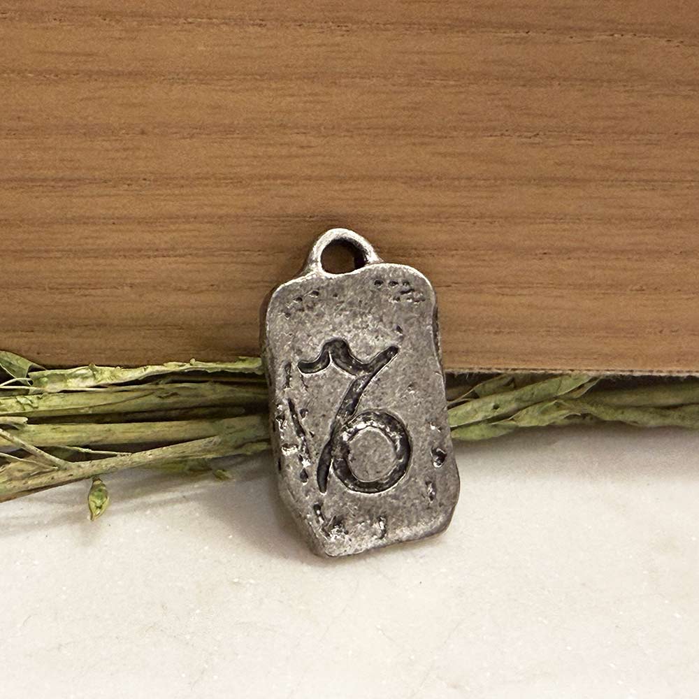 Antique Pewter Zodiac Tag Pendants