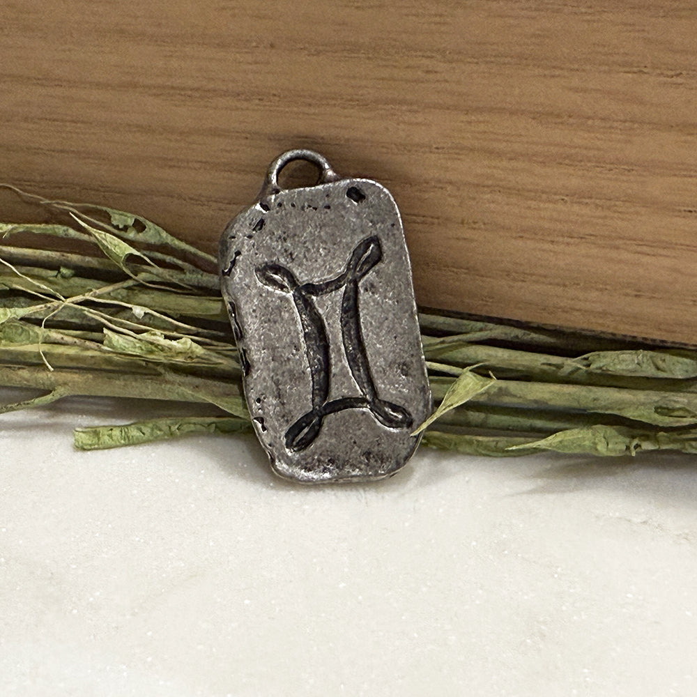 Antique Pewter Zodiac Tag Pendants