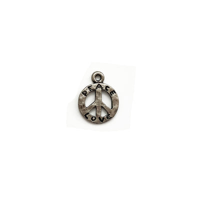 Antique Pewter Matte Peace Love Charm