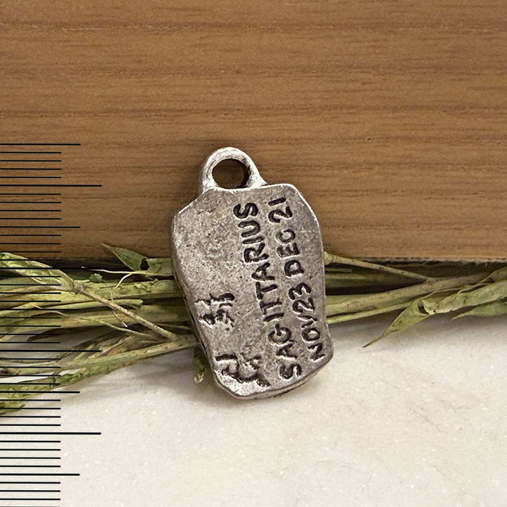 Antique Pewter Zodiac Tag Pendants
