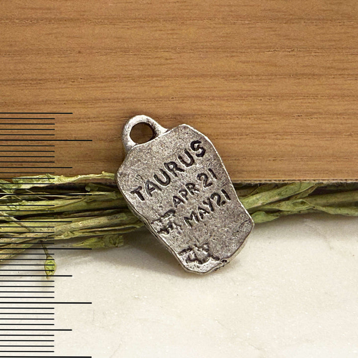 Antique Pewter Zodiac Tag Pendants