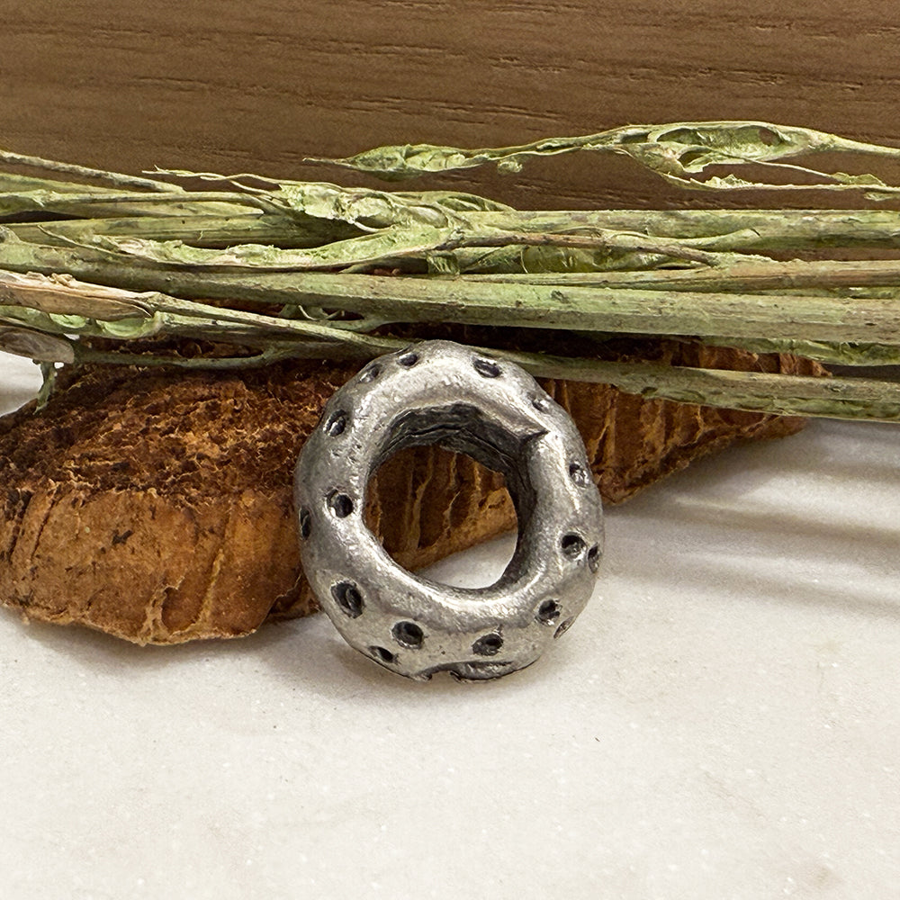 Antique Pewter Textured Solid Ring