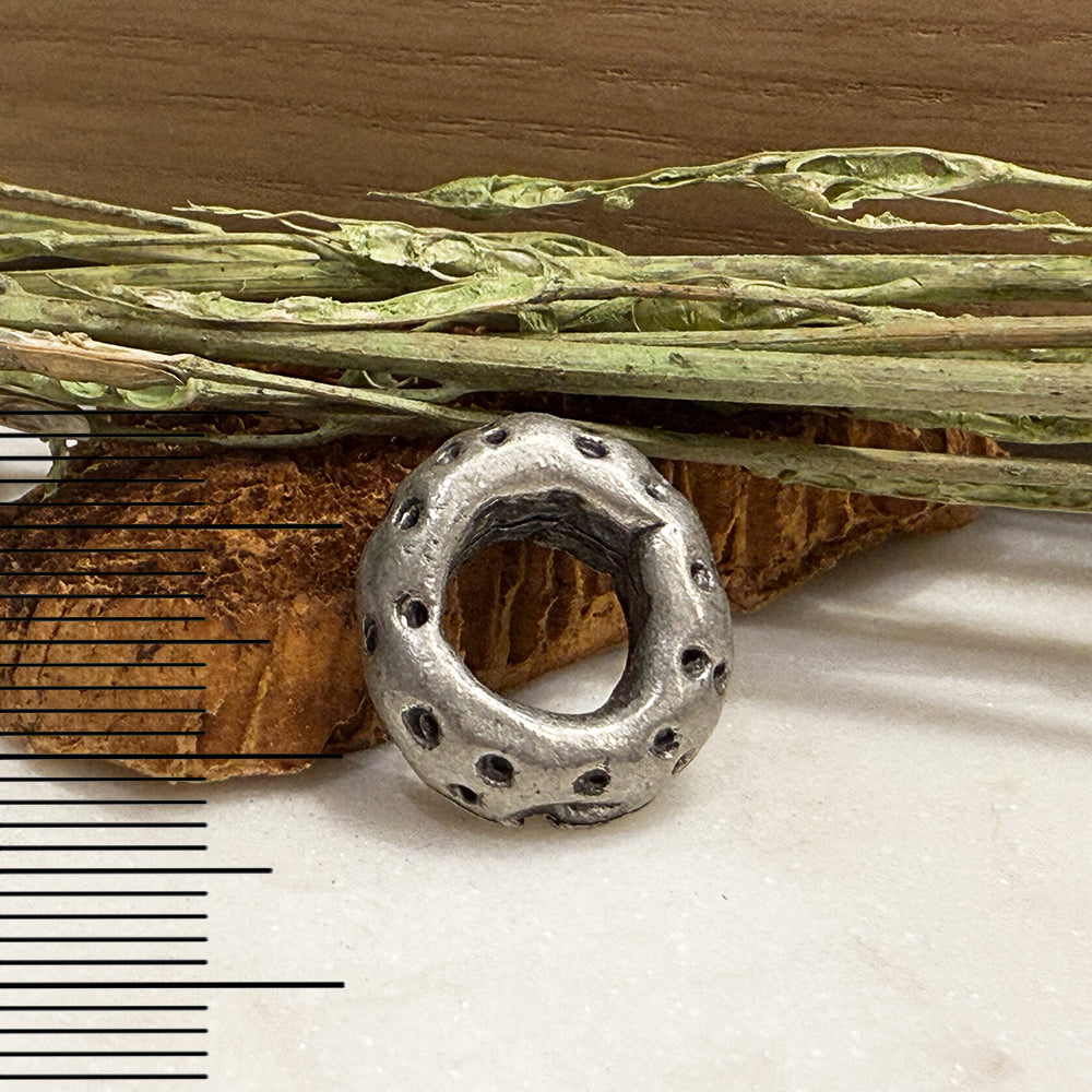 Antique Pewter Textured Solid Ring