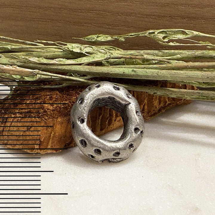 Antique Pewter Textured Solid Ring