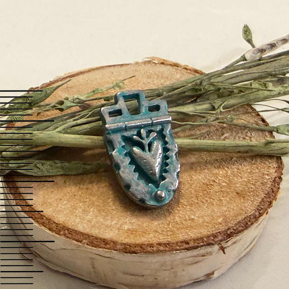 Artisan Verdigris Heart Shield