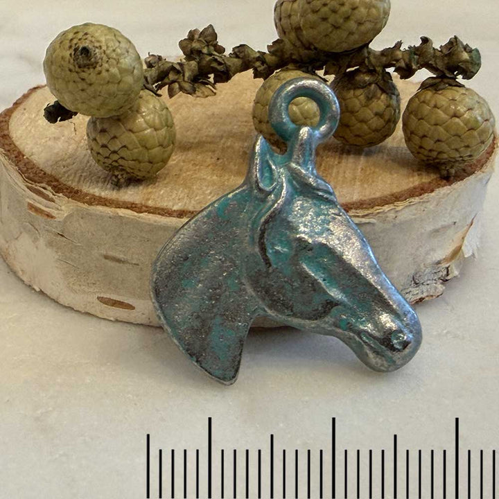 Artisan Verdigris Horse Pendant
