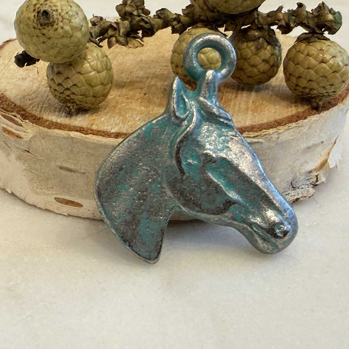 Artisan Verdigris Horse Pendant