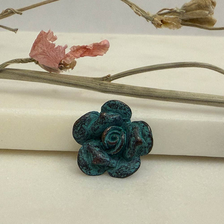 Rustic Patina Rose Bud Finding