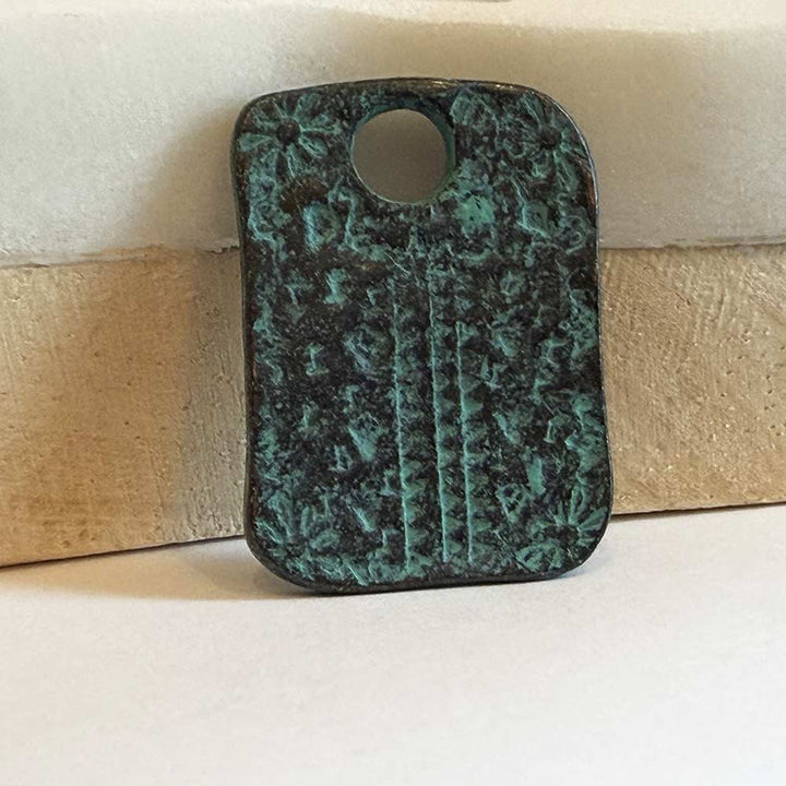 Rustic Patina Textured Pendant