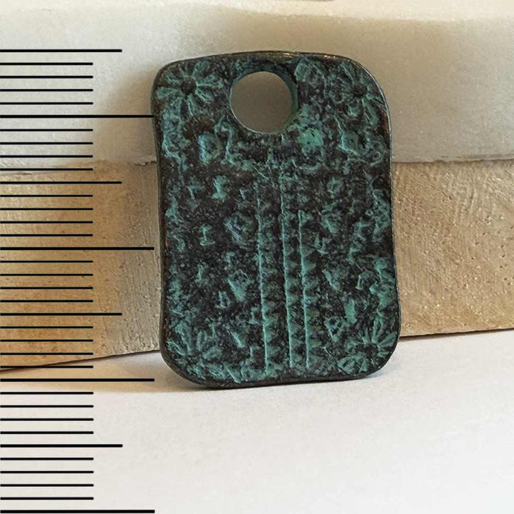 Rustic Patina Textured Pendant