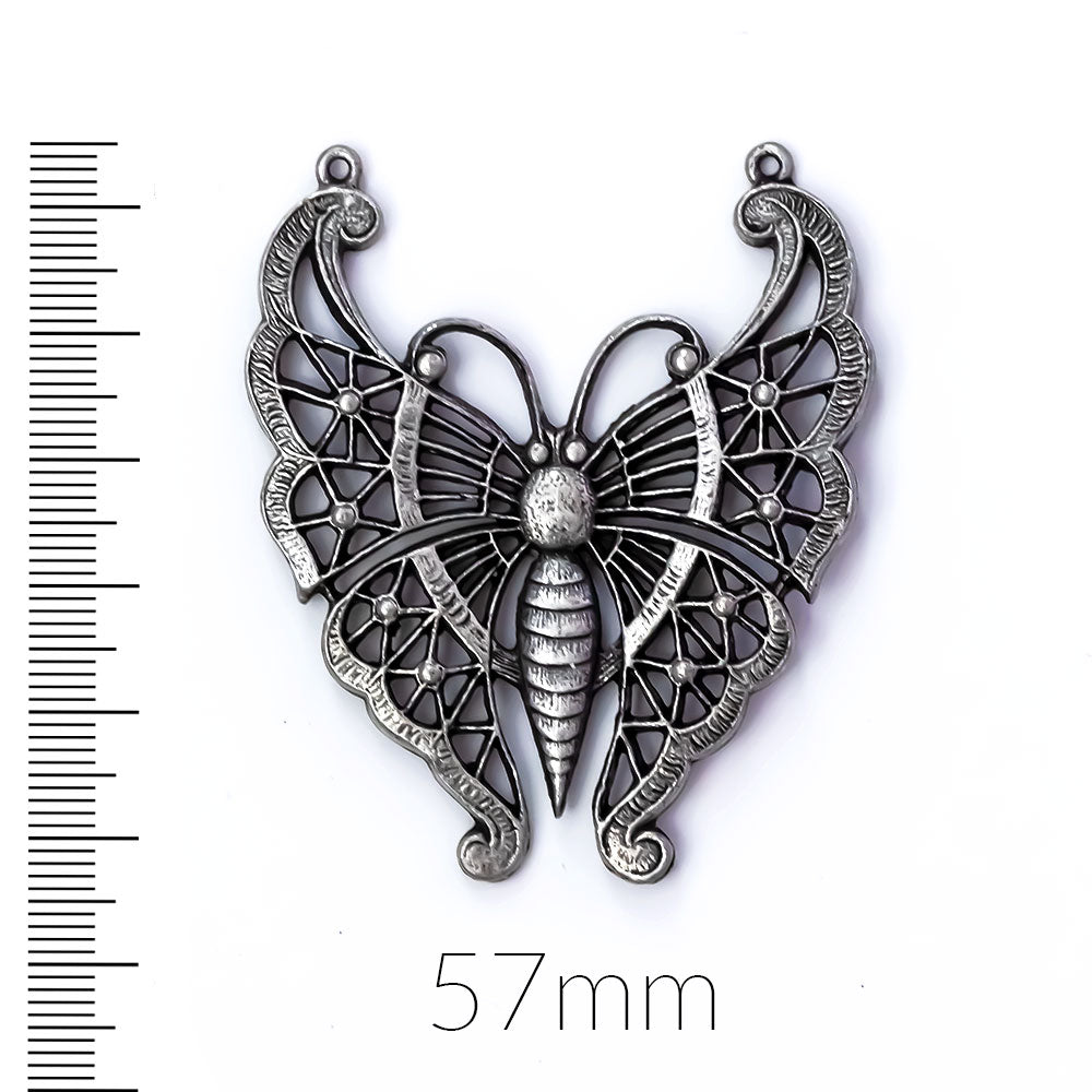 Antique Pewter Butterfly Pendant
