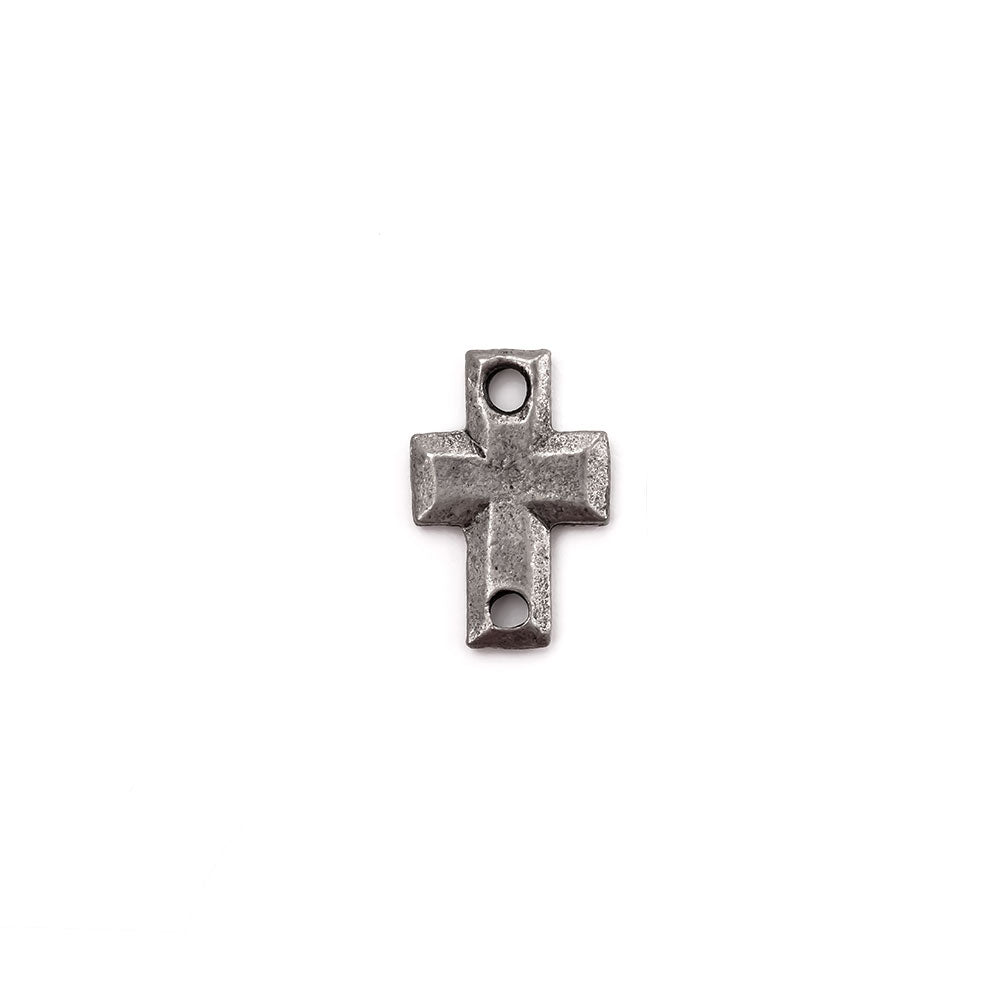 alt="elements of antiquity antique pewter cross connector"