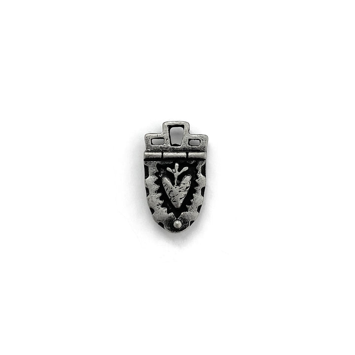 Antique Pewter Matte Heart Shield