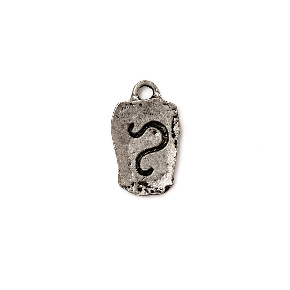 alt="elements of antiquity antique pewter leo zodiac tag pendant"