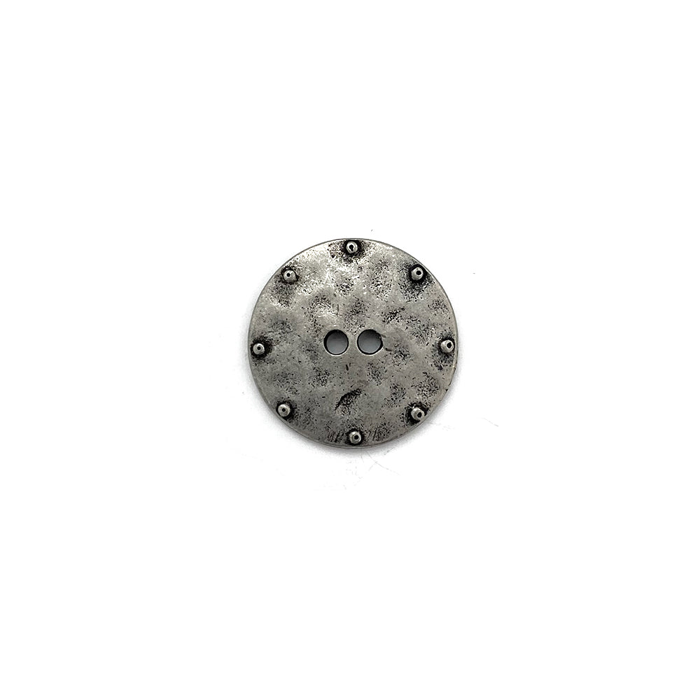 Antique Pewter Matte Large Textured Button