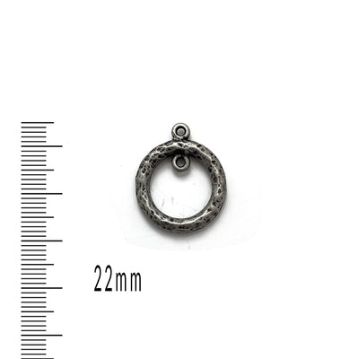 Antique Pewter Matte Solid Ring Connector
