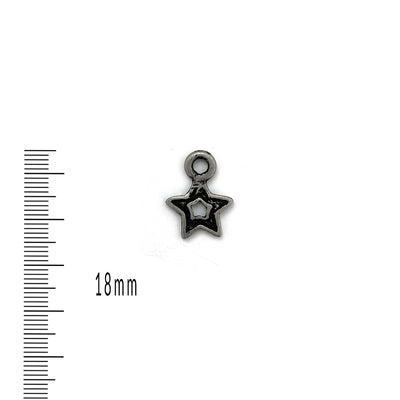 Antique Pewter Matte Star Charm