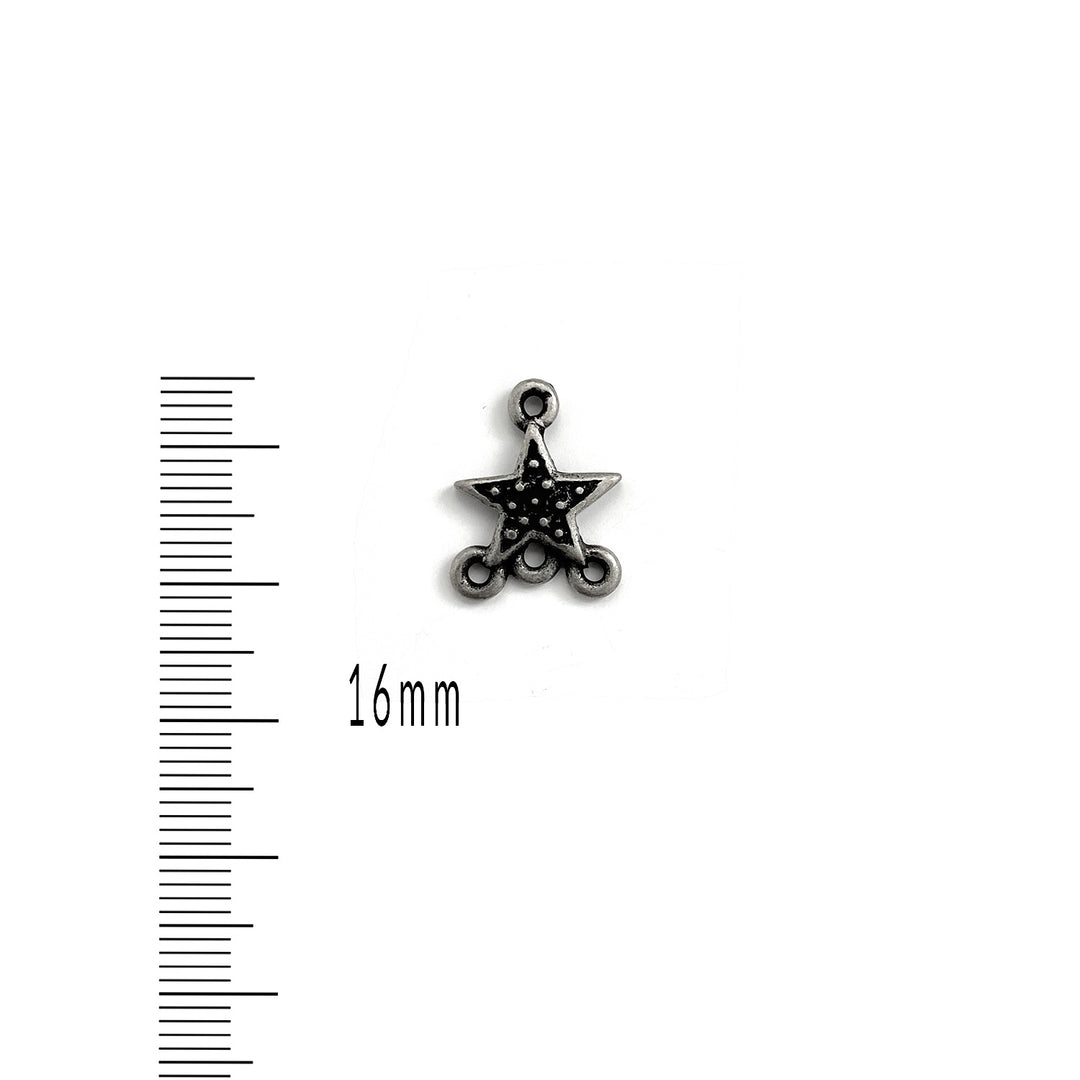 alt="Elements of Antiquity Antique Pewter Matte Star Connector"