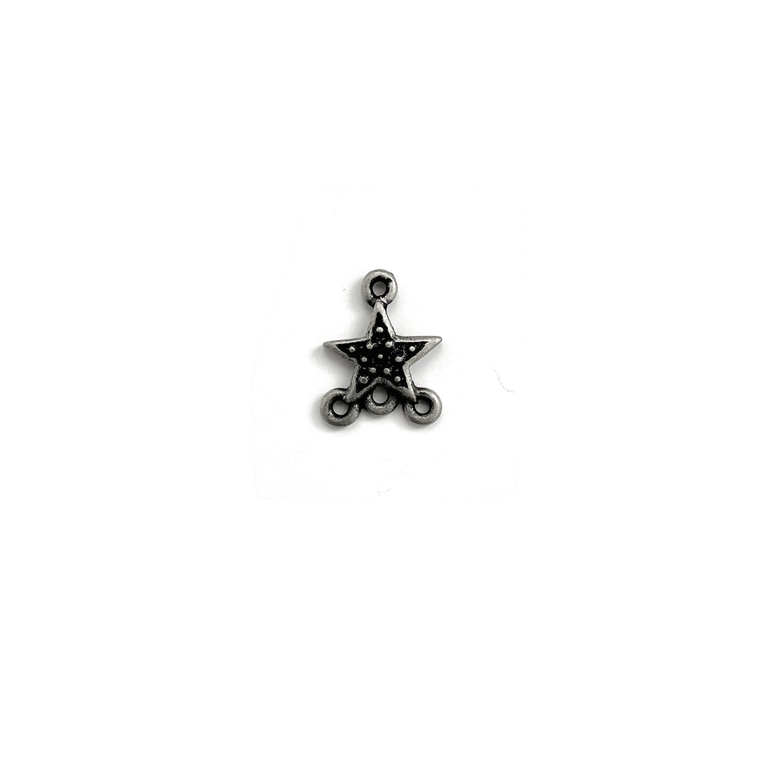 alt="Elements of Antiquity Antique Pewter Matte Star Connector"