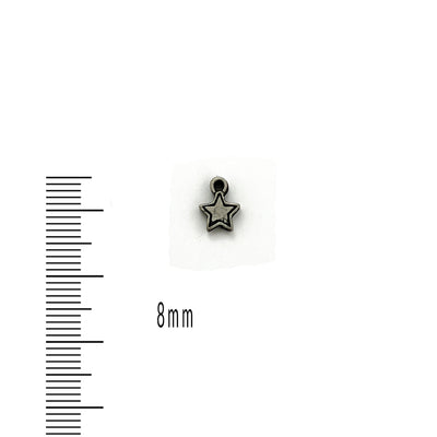 Antique Pewter Matte Tiny Star Charm