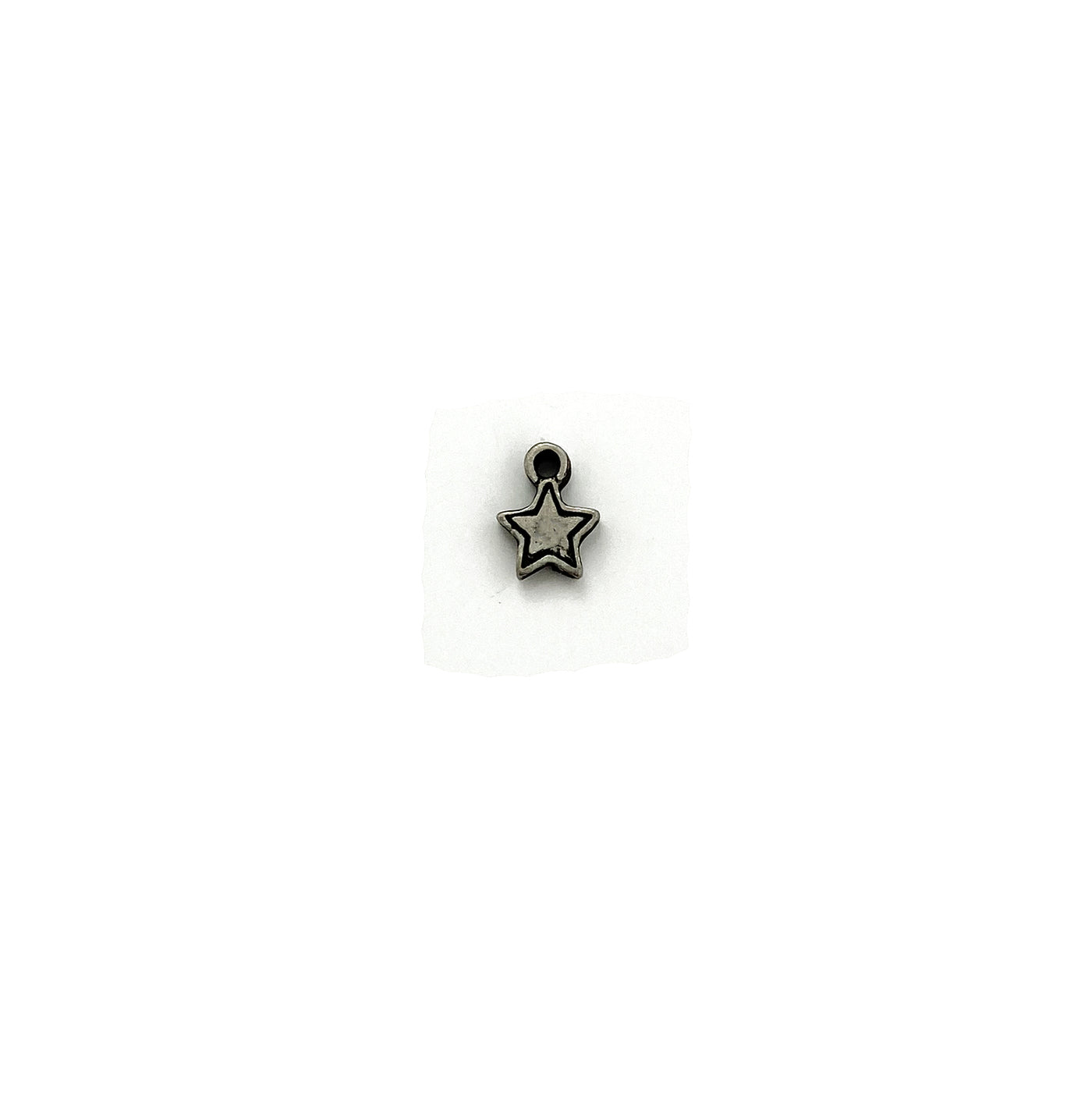 Antique Pewter Matte Tiny Star Charm