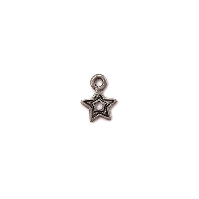 alt="elements of antiquity antique pewter star charm"