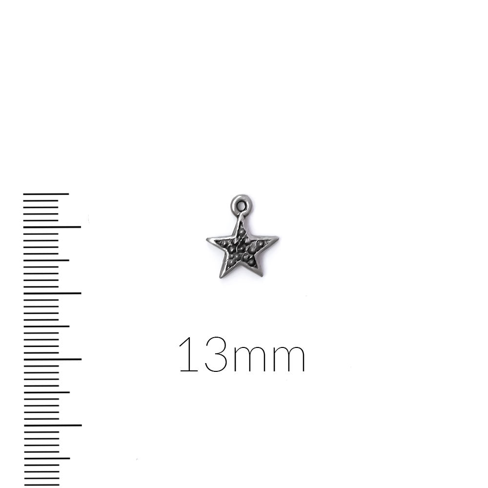 Antique Pewter Tiny Star Charm