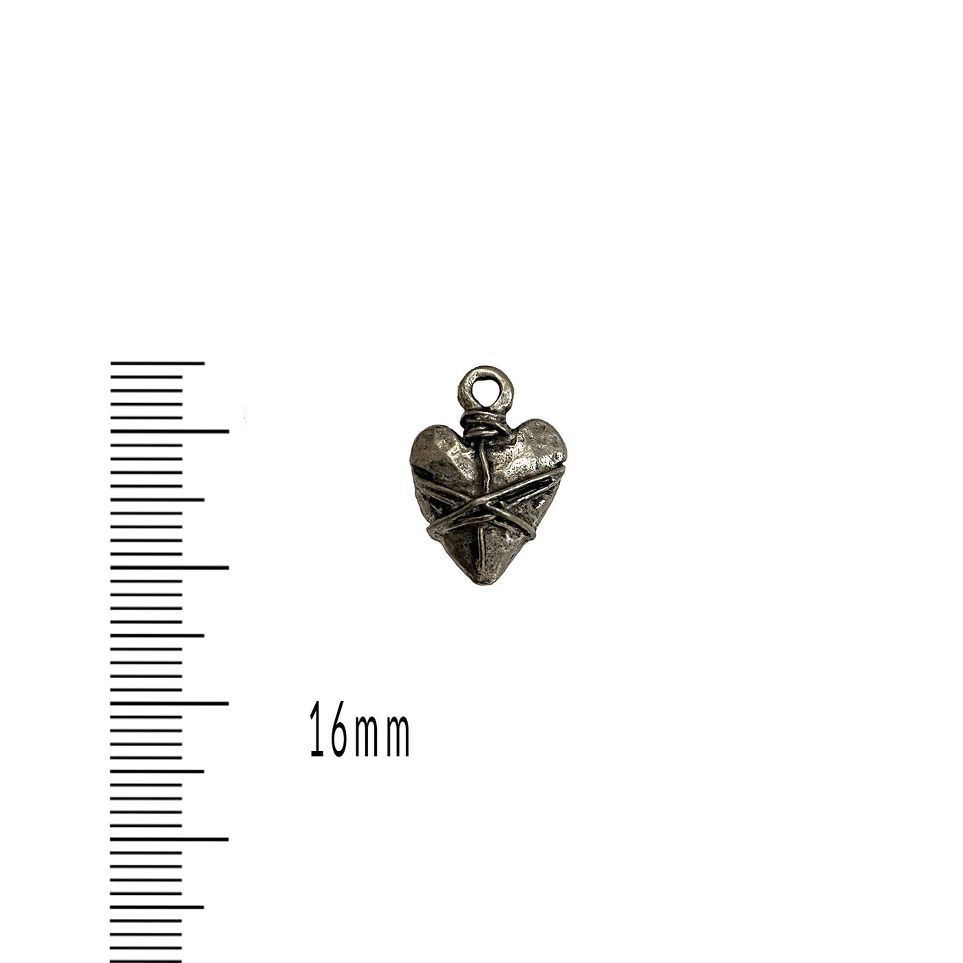 Antique Pewter Wrapped Heart