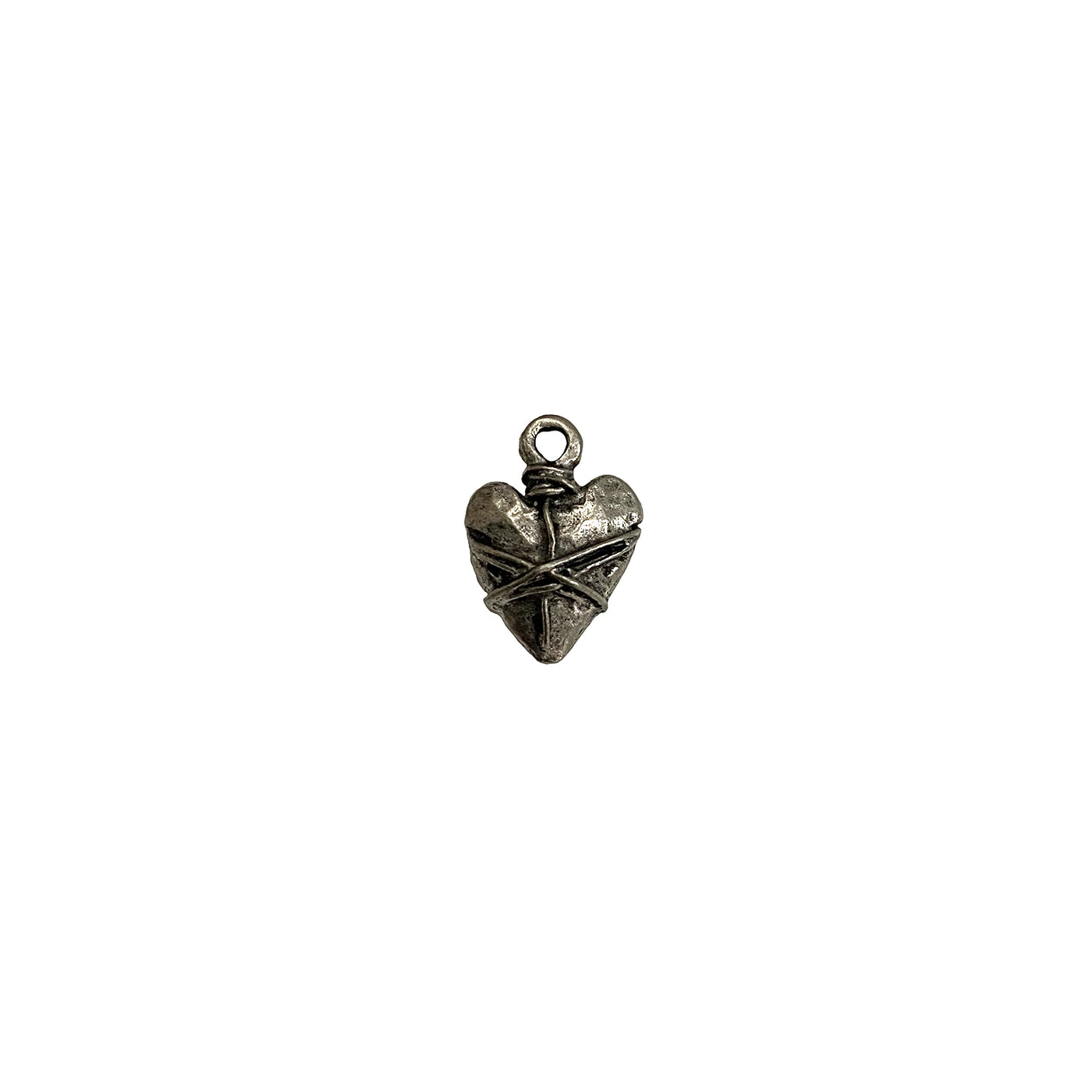 Antique Pewter Wrapped Heart