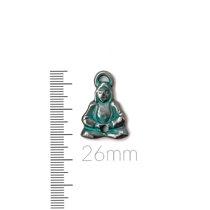 alt="artisan verdigris buddha connector"