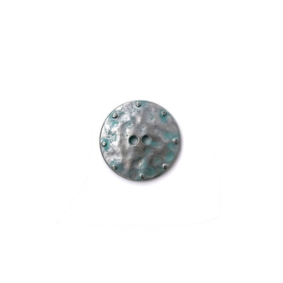 alt="elements of antiquity artisan verdigris large textured button"