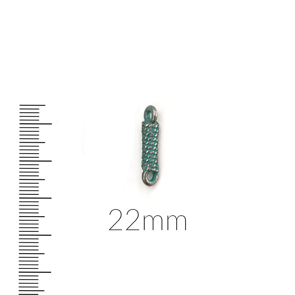 Artisan Verdigris Textured 2 Ring Connector